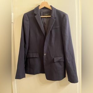 J. Crew Regent Blazer In Wool In Navy Blue size 8